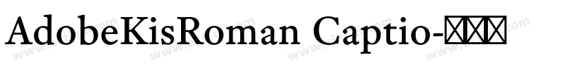 AdobeKisRoman Captio字体转换